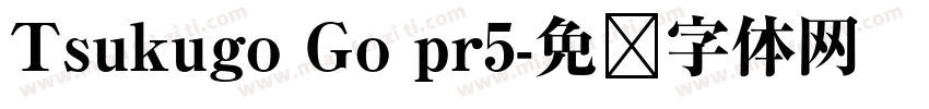 Tsukugo Go pr5字体转换